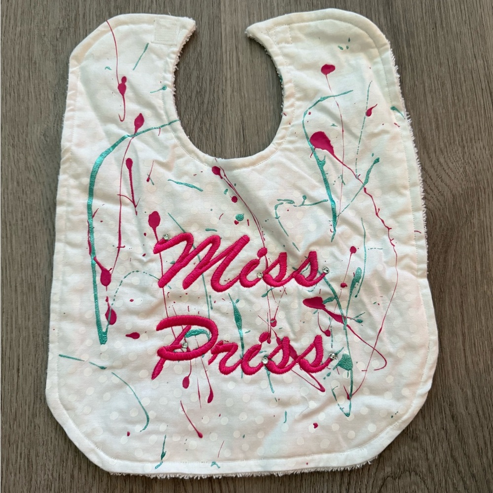 Miss Priss Splatter Art Bib